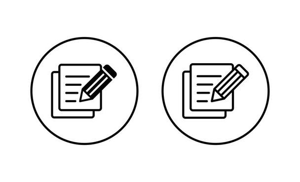 Note icons set. notepad sign and symbol - Vector, Image