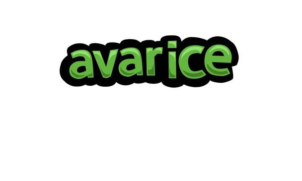 White screen animation video written AVARICE very cool and very simple - Vector, imagen