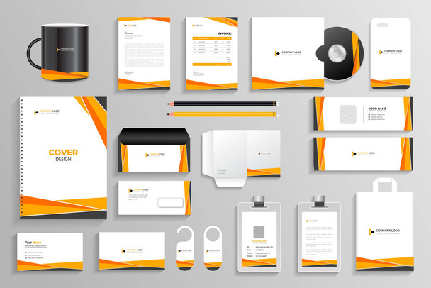 Vector modern corporate business stationery design template collateral set - Vetor, Imagem