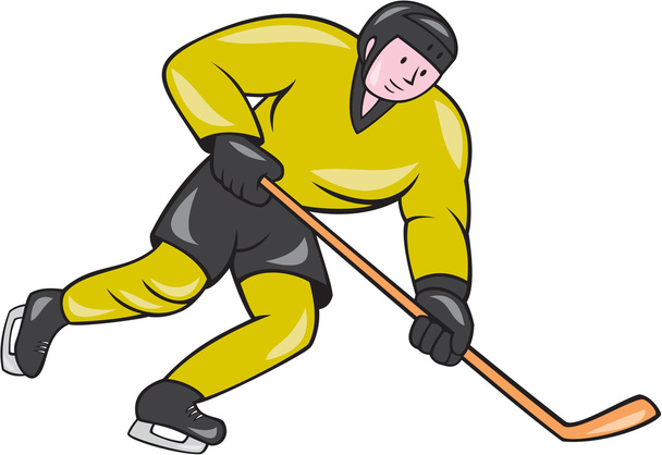 Joueur de hockey sur glace en action bande dessinée
 - Vecteur, image