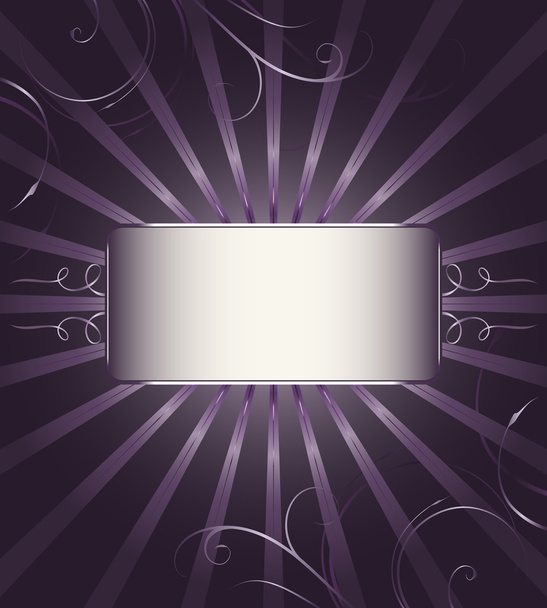 Old style vector shield violet with patterns - Vector, Image