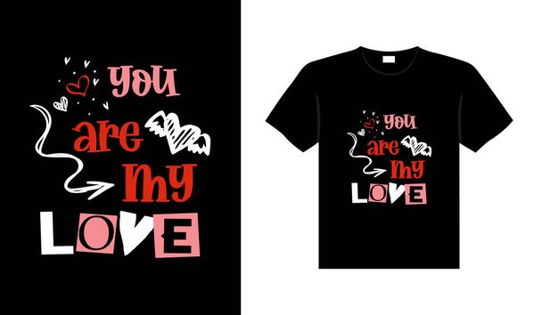 Типографія валентинки милий дизайн футболки для весілля
 - Вектор, зображення