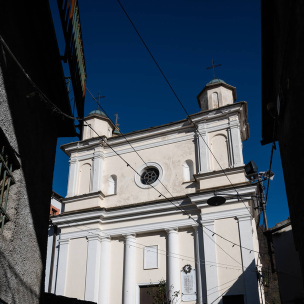 The beautiful church of San Pietro apostle in the small historic village of Pentema in Liguria. - Photo, Image