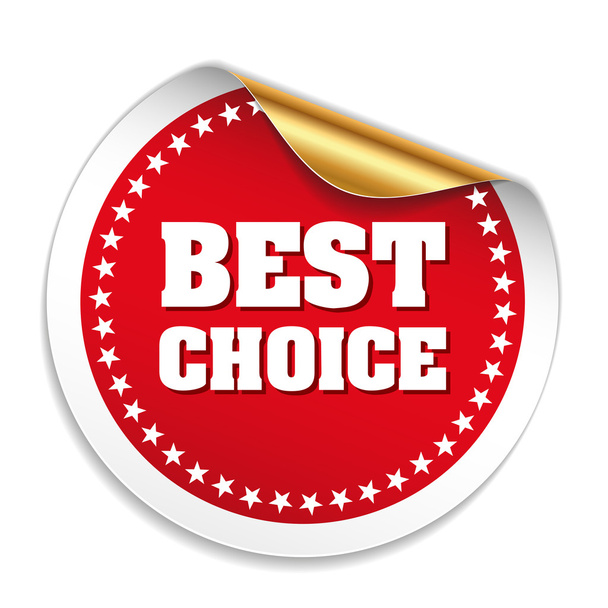 Round best choice sticker - Vector, Imagen