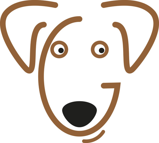 犬、動物、犬、ロゴ、背景 - ベクター画像
