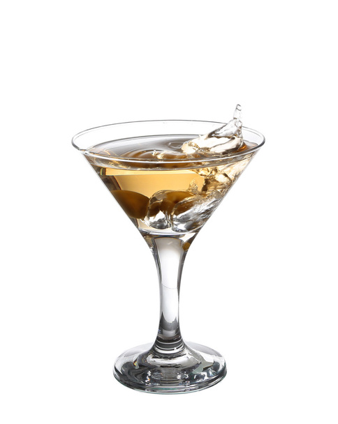 Ein Martini-Glas auf weißem Hintergrund - Foto, Bild