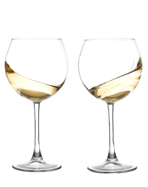 Set of glasses with WHITE wine - Foto, afbeelding