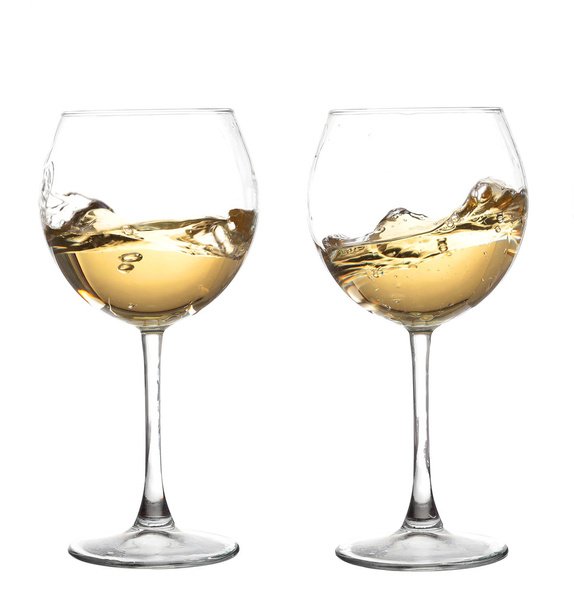 Szemüveg, a fehér bor - Fotó, kép