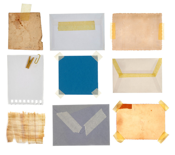 Collection of blue paper notes - Photo, Image