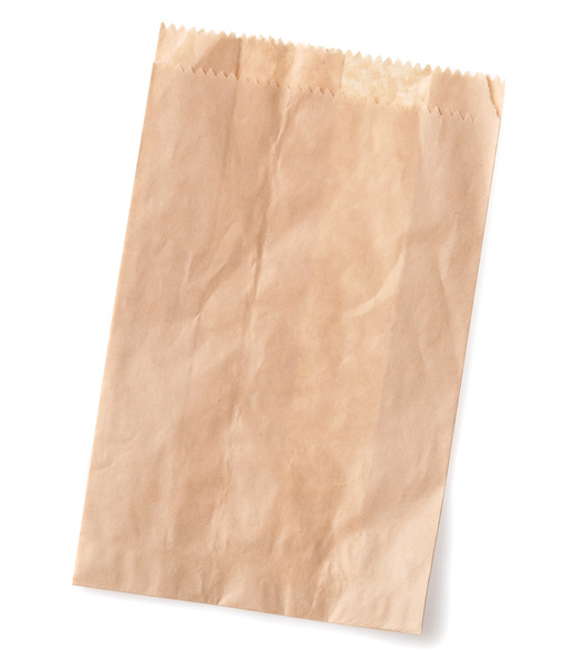 Bruine papieren zak - Foto, afbeelding