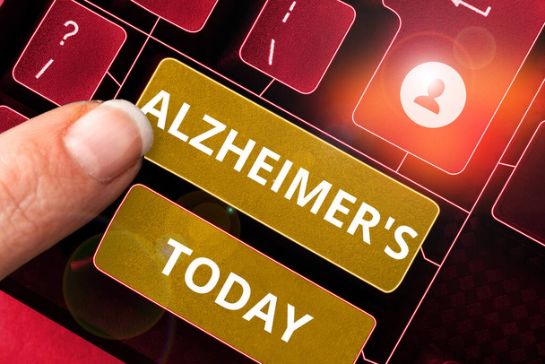 Написання тексту Alzheimers, Бізнес підхід Прогресивне психічне погіршення, що може статися в середньому віці - Фото, зображення