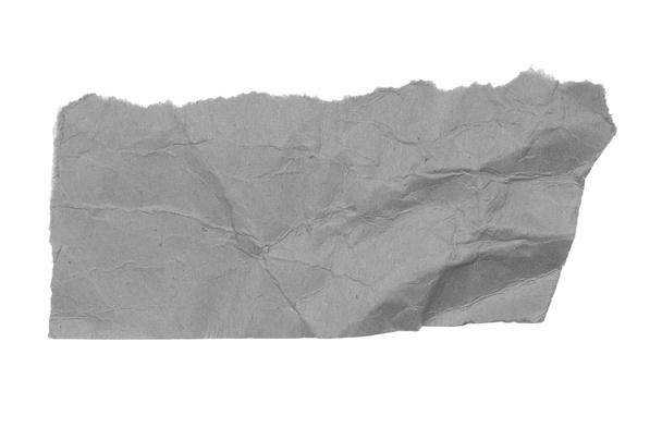 Grey ripped piece of paper - Foto, Imagem