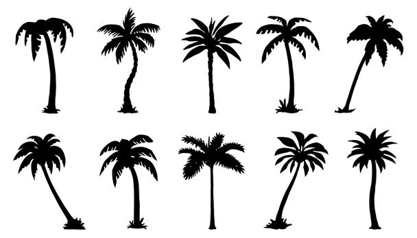 Palm silhouttes - Vektör, Görsel