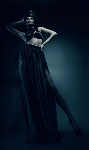woman in long skirt - Фото, изображение