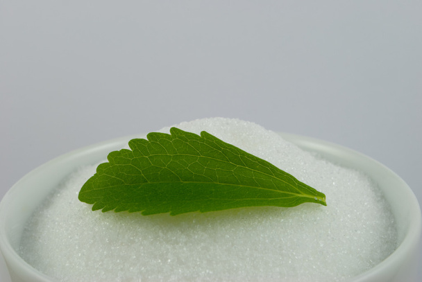 Stevia és a cukor - Fotó, kép