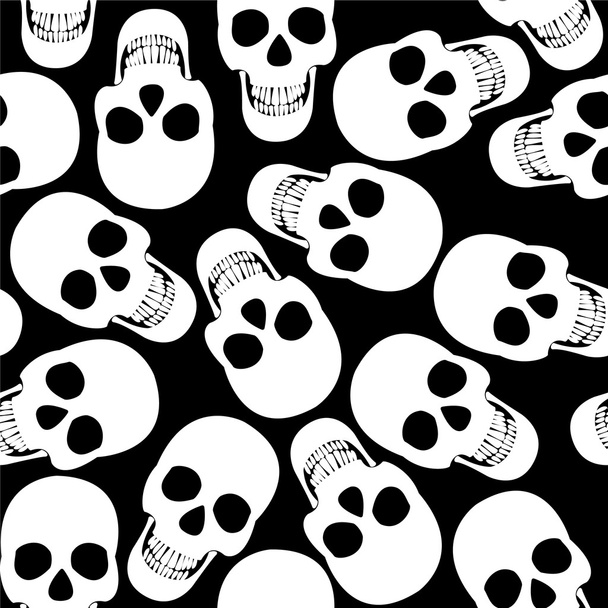 Seamless with skulls - Vector, Image