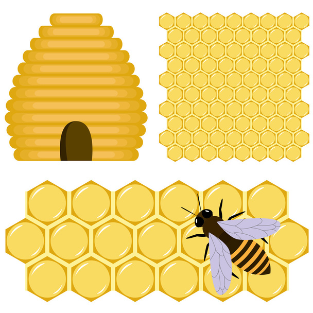 σύνολο μέλι - Διάνυσμα, εικόνα