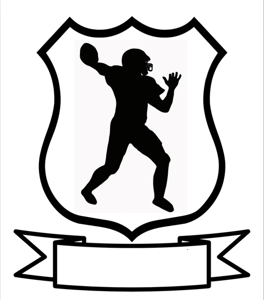 Американський футбол спорт щит - Вектор, зображення