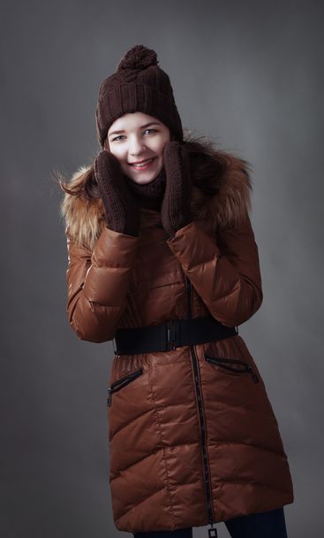 beautiful girl in winter clothes - Фото, зображення