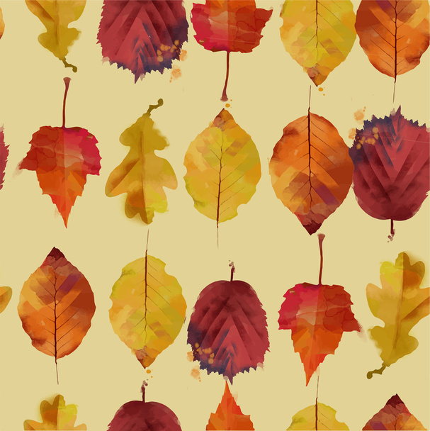 Autumn leaves pattern - Vettoriali, immagini