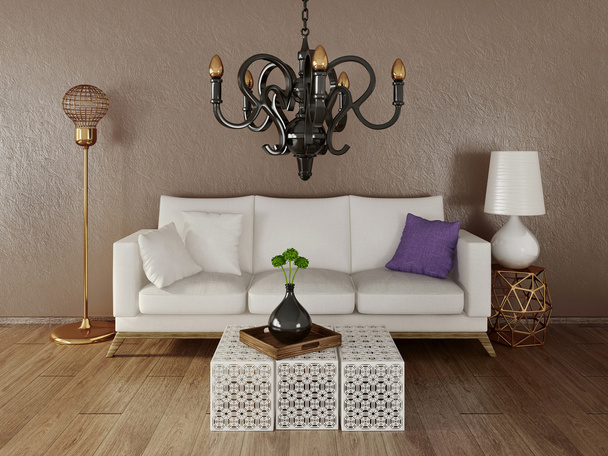 3d living room  interior - Photo, Image