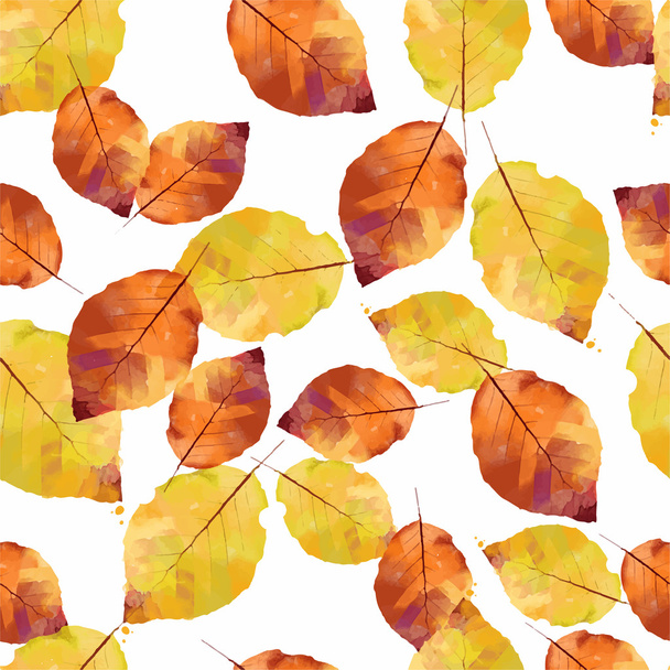 Autumn pattern of leaves - Vettoriali, immagini