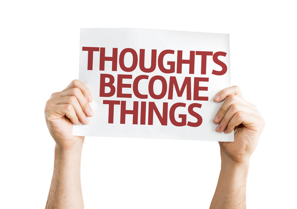 Thoughts Become Things card - Photo, Image