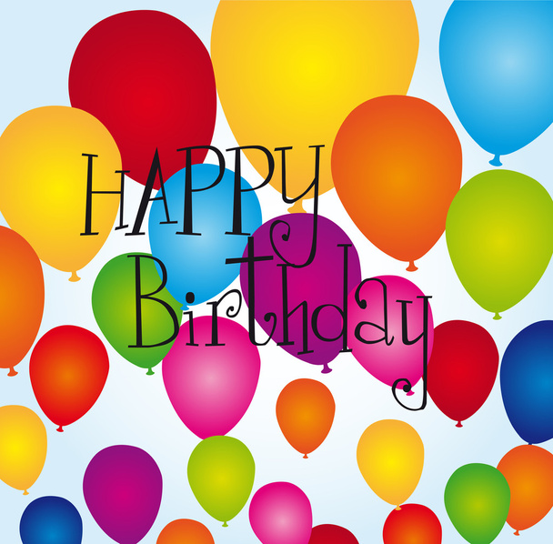 balloons happy birthday - Vector, Image