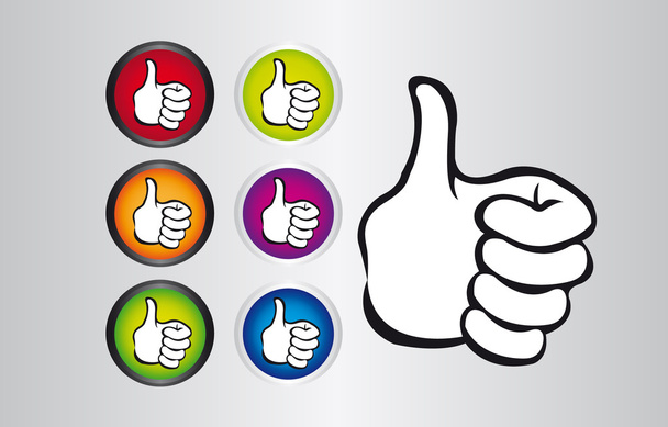 thumb up buttons - Vector, Image
