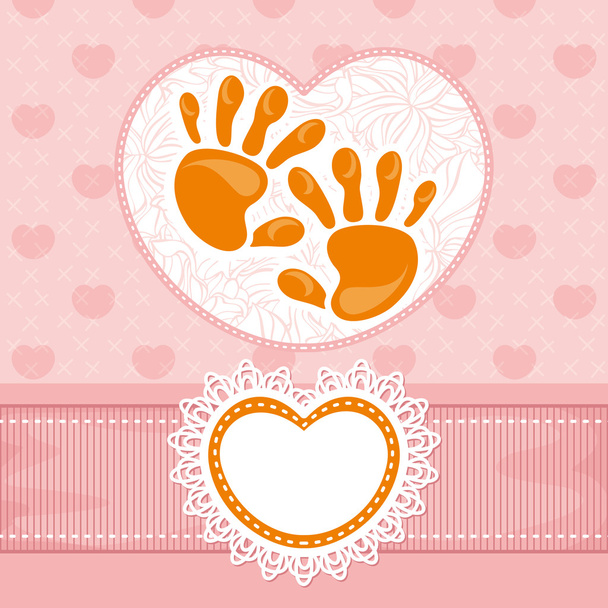 Cute baby card - Vetor, Imagem