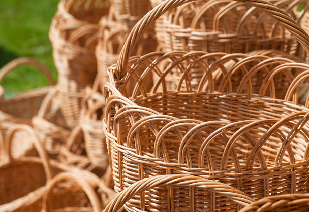Yellow wicker baskets - Photo, Image