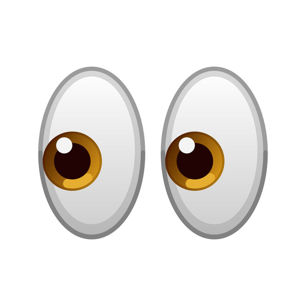 Nagy szemek Nagy méretű ikon az emoji mosolyhoz - Vektor, kép