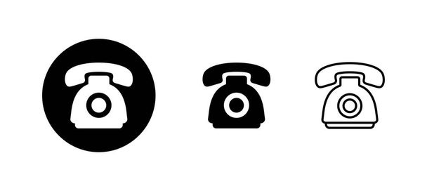 Telephone icons set. phone sign and symbol - Vector, Image