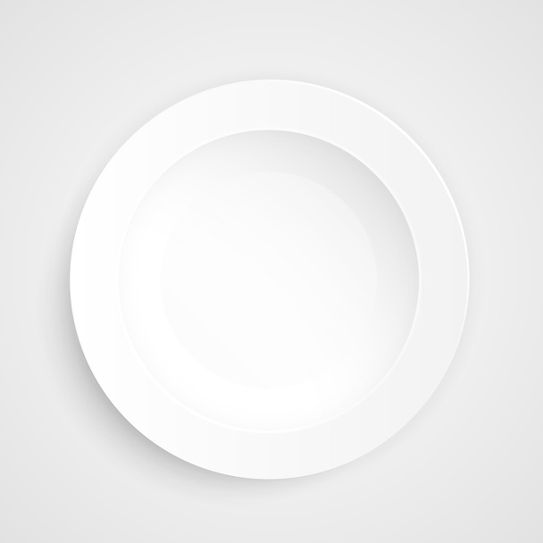 Plate on a white background - Vetor, Imagem