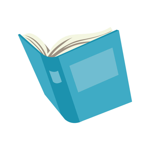 diseño del libro azul sobre blanco - Vector, imagen