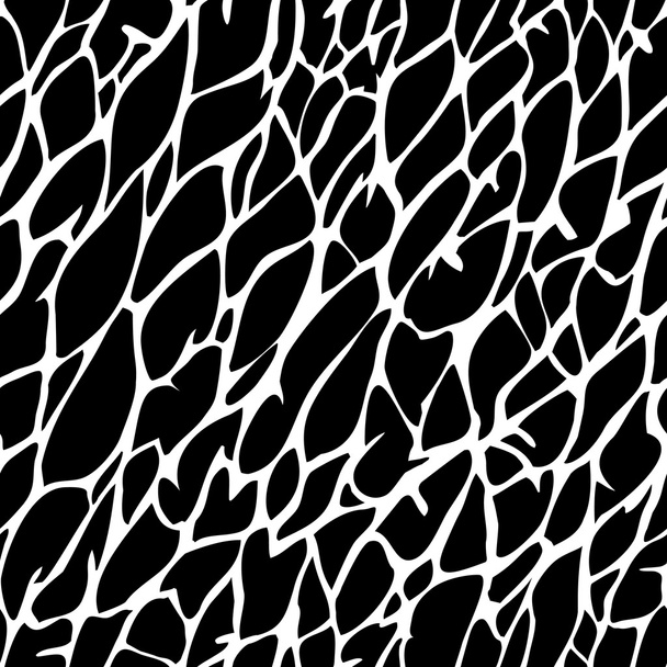 Zwarte vlekken op wit. Dierlijke patroon. Webpagina-achtergrond, behang, stof, decor. Vector naadloze. - Vector, afbeelding