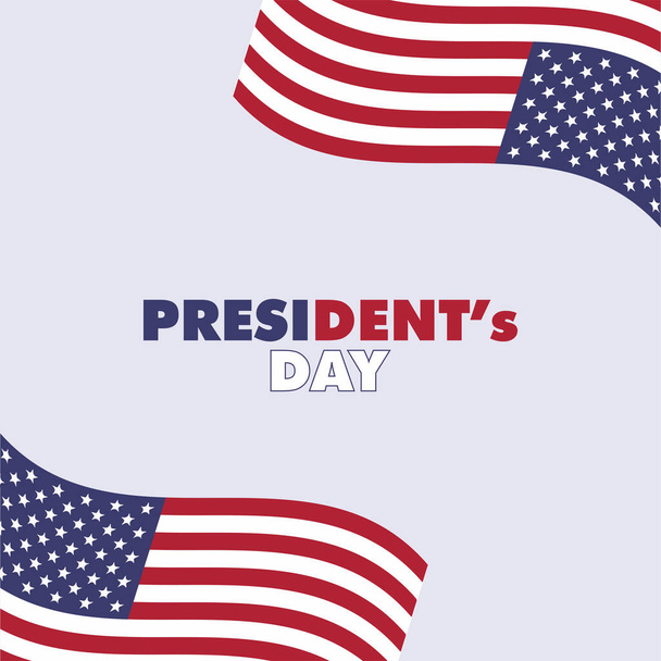 happy presidents day design vector - Vector, imagen
