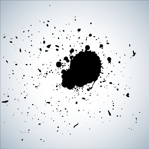 Grunge Black Splash Hintergrund - Vektor, Bild