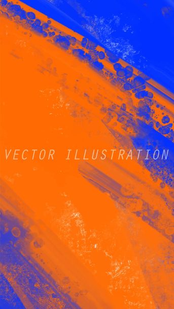 Abstract Blue Orange Pink paint Background. Design banner element. Vector illustration - Wektor, obraz