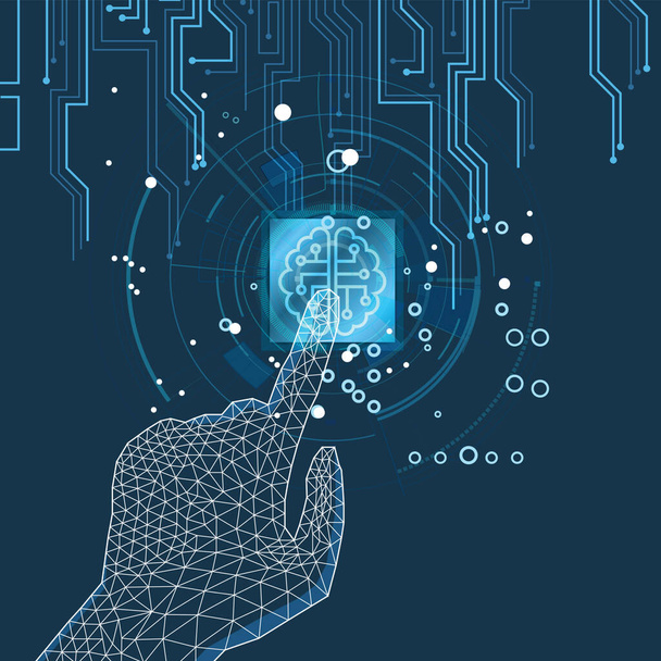 Artificial Intelligence semiconductor  Industry ,vector design image - Vektor, obrázek