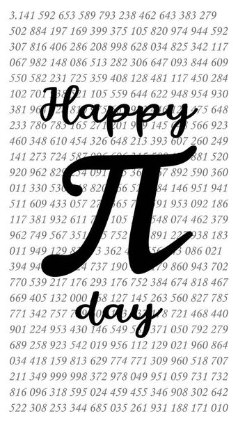 Happy international day of mathematics vector background illustration. World Pi Day stories template - Vektör, Görsel