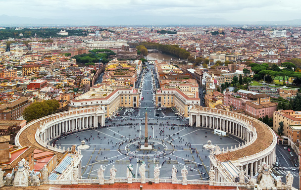 View of St. Peter Square and Rome, Vatican - Photo, Image