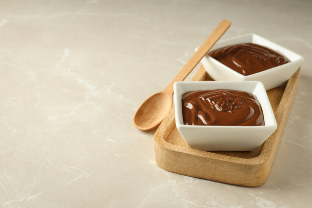 Concept of sweet food, chocolate cream, space for text - Foto, imagen