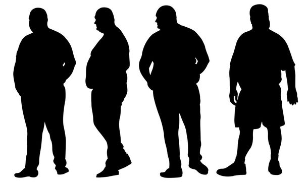 Fat men - Vector, Image