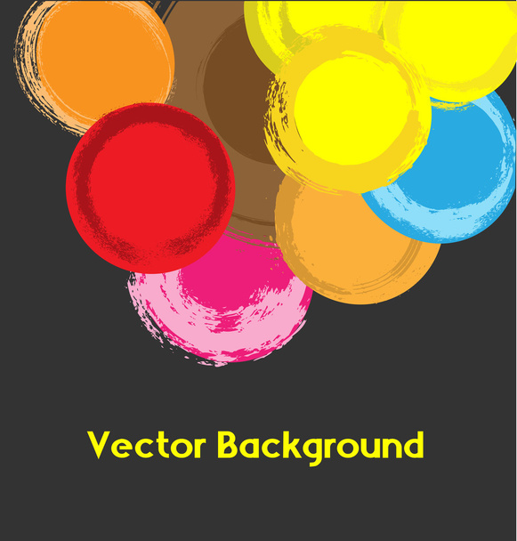 Grunge Colored Circles Background - Vektör, Görsel