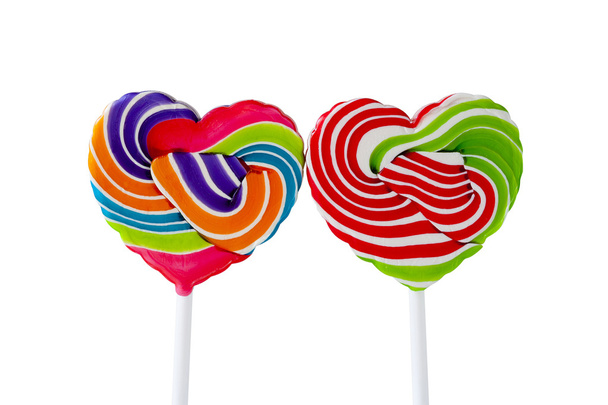 конфеты сердце на белом фоне - Фото, изображение