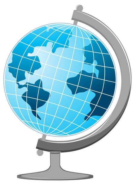 Earth globe model vector illustration - Vector, Image