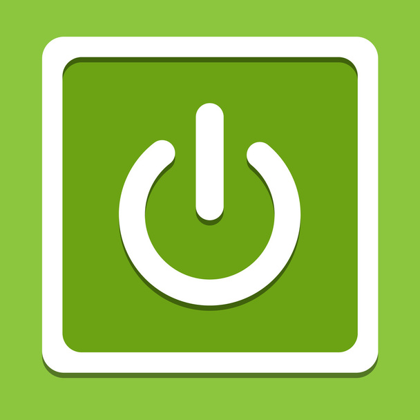 Button Green Power icon great for any use. Vector EPS10. - Vector, Image