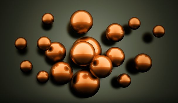 Orange abstract sphere concept rendered   - Fotó, kép