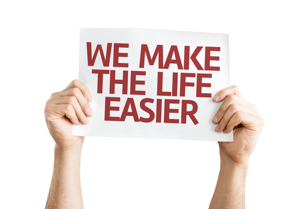 We Make the Life Easier card - Photo, Image